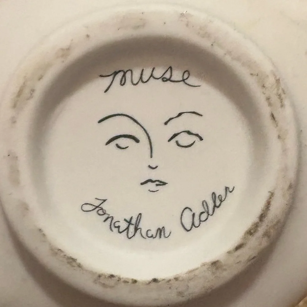 Jonathan Adler Cream Ceramic Muse Large Ceramin Holder - Picture 4 of 4